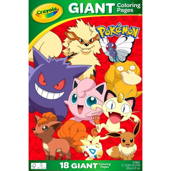 Crayola Pokemon 18page Giant Colouring Book